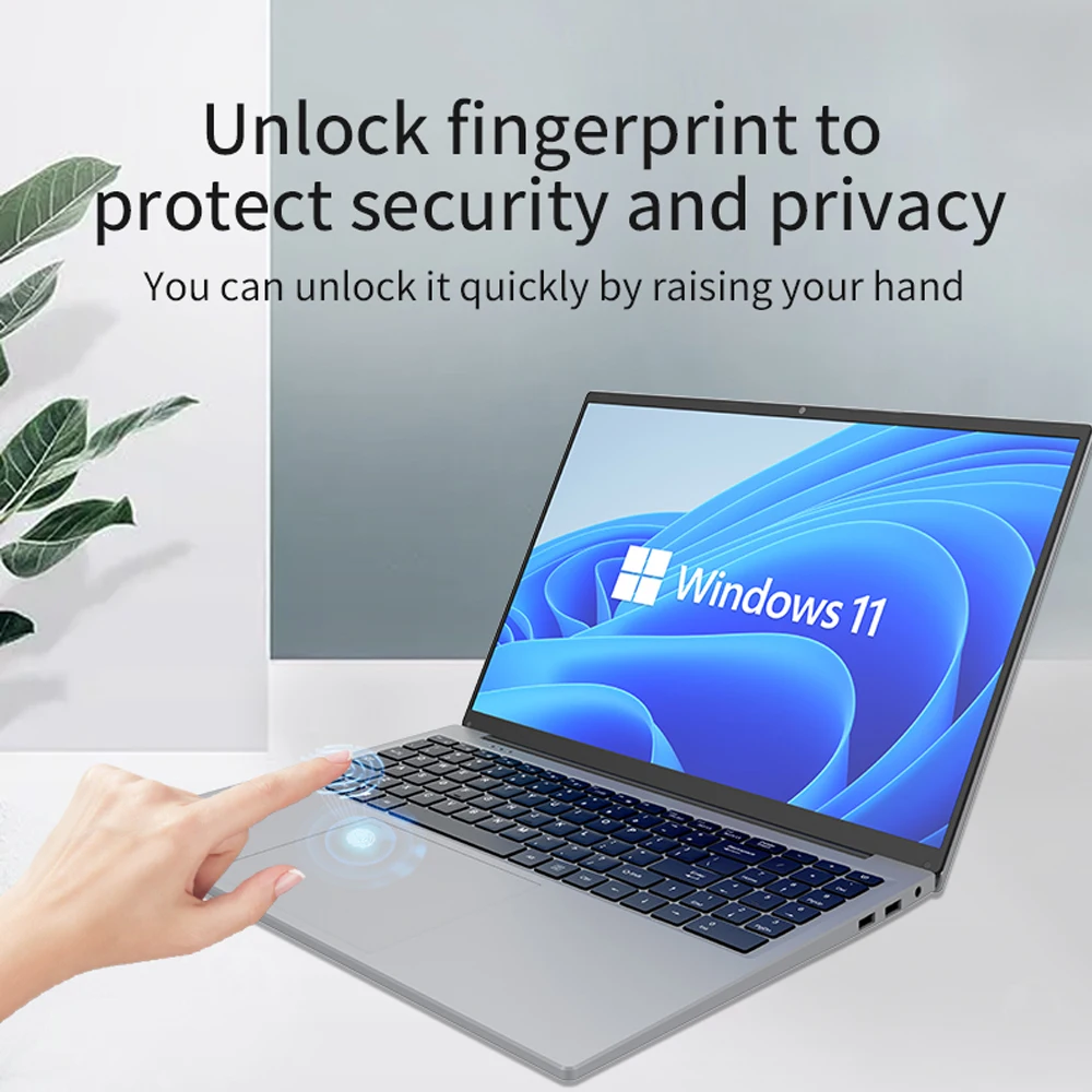 New 16 Inch Laptop Intel N5105 32GB RAM 2TB SSD DDR5 Windows 11 Fingerprint Unlock HD Camera HDMI 1920*1200 Gaming Computer PC - Image 4